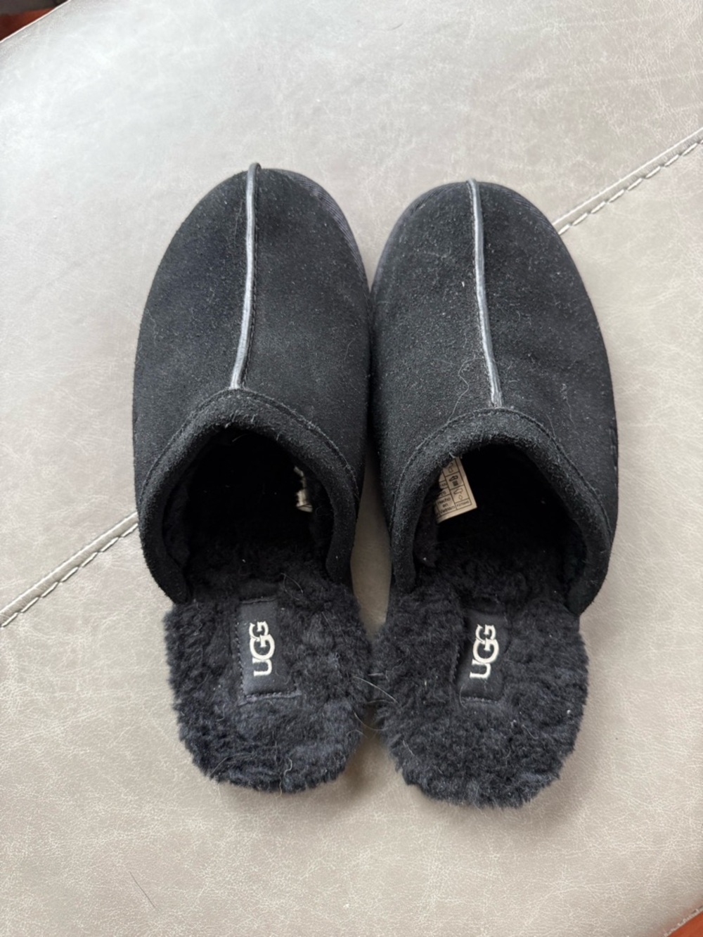 UGG Women's Black Shearling-Lined Slip-On Clog - Women's Size 9